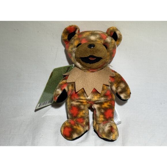 Fall Tour Bear Grateful Dead Beanie Limited Edition Plush Doll Leaves Autumn NWT - Picture 3 of 5